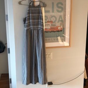 Heartloom Jumpsuit - grey and white